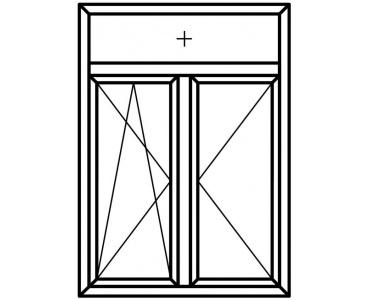 « WHS 60 VEKA» Оконный блок двустворчатый (с верхней фрамугой ) 