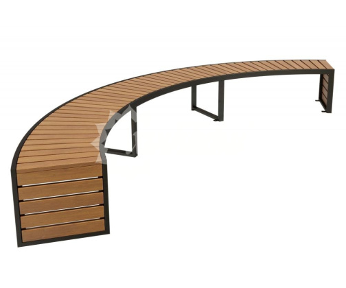 Скамейка стальная радиусная Хоббика «Артек» без спинки