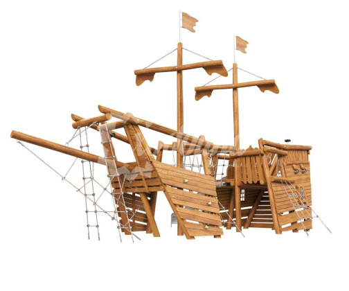 Игровой комплекс Хоббика ARTWOOD «Корабль Венеция» с горкой и мачтами CWPg169.527
